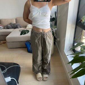 Olive Drawstring Pants